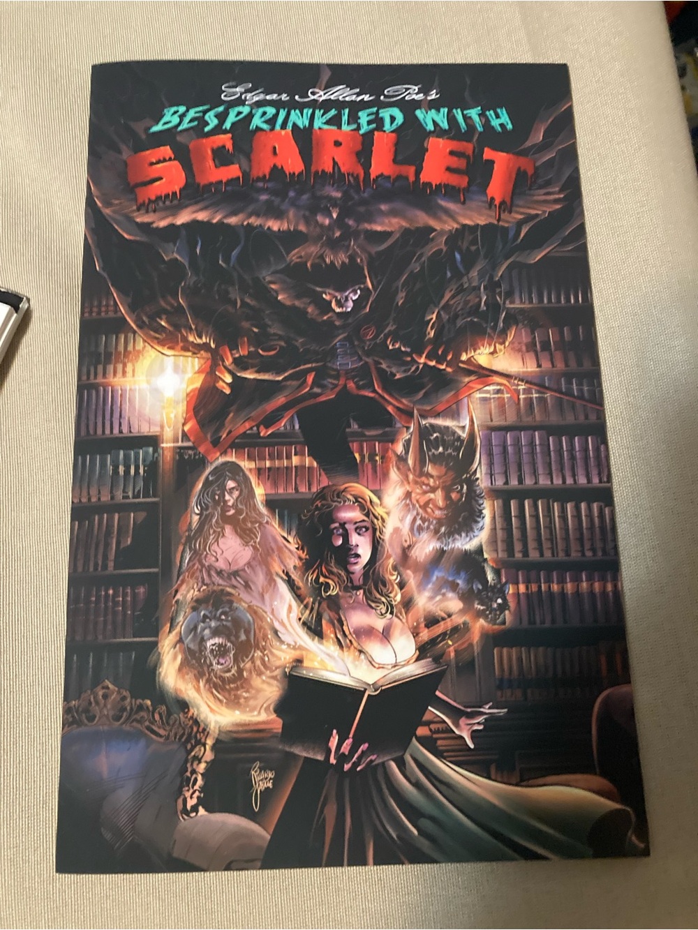 New Edgar Allan Poe Besprinkled with Scarlet  illustrated Narrative Comic Book